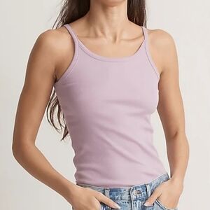 Madewell Supima® Rib '90s Tank in Vibrant‎ Lilac size Small NWT NJ771
